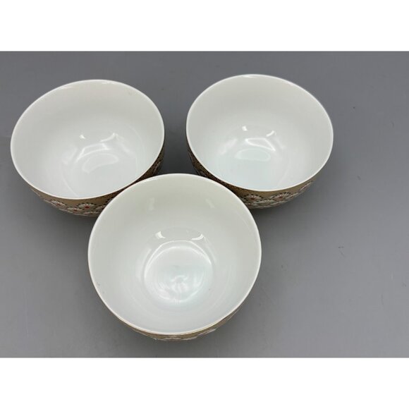Set Of 3 PIP Studio Porcelain Dipping Bowls Amsterdam Bloomingtails Khaki , EUC - Picture 3 of 9